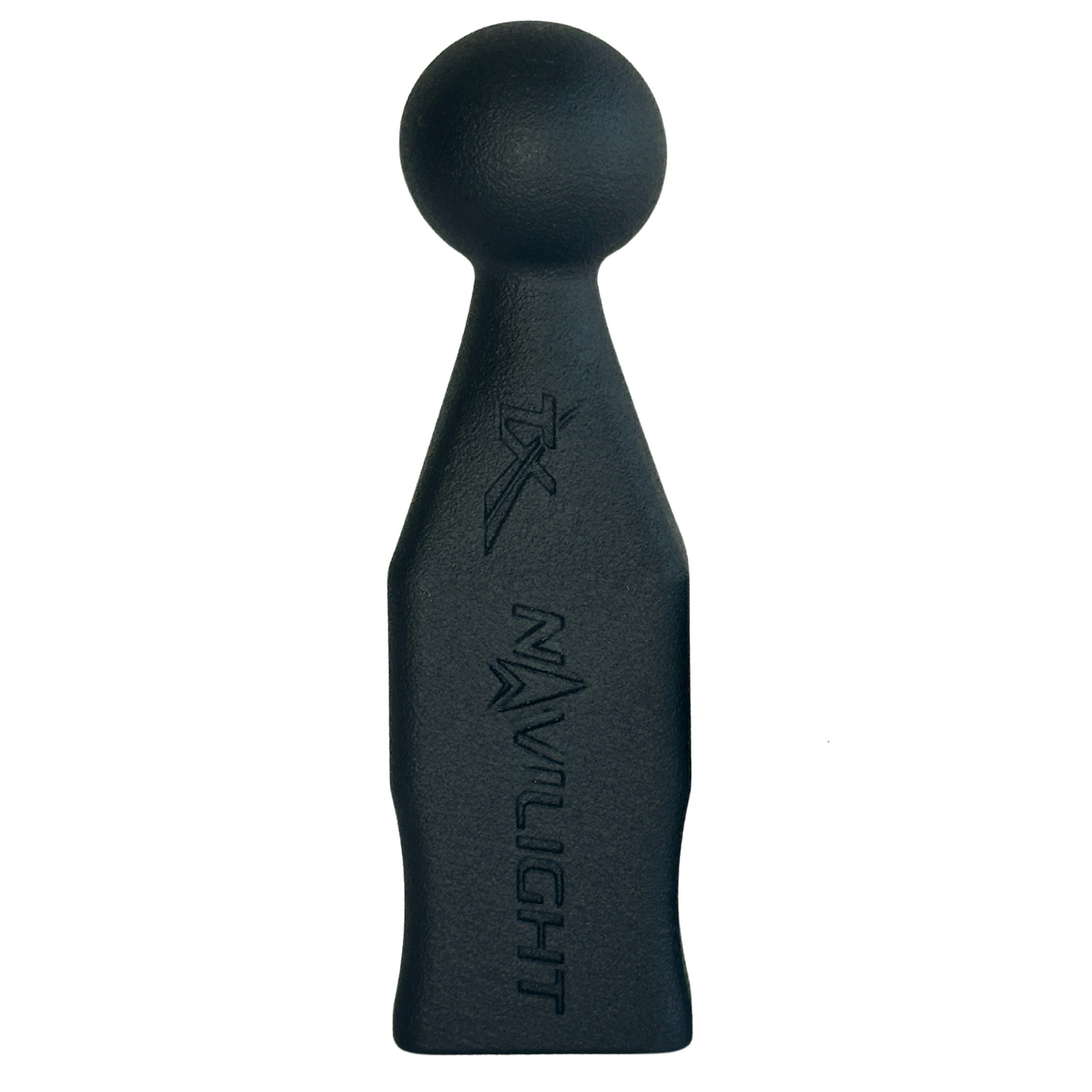 Black Navilight mount adapter with round top and textured grip design.
