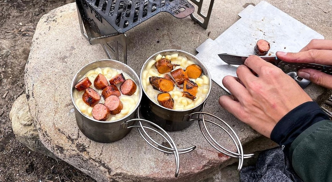 Gourmet Campground Mac & Cheese and Hot Dogs