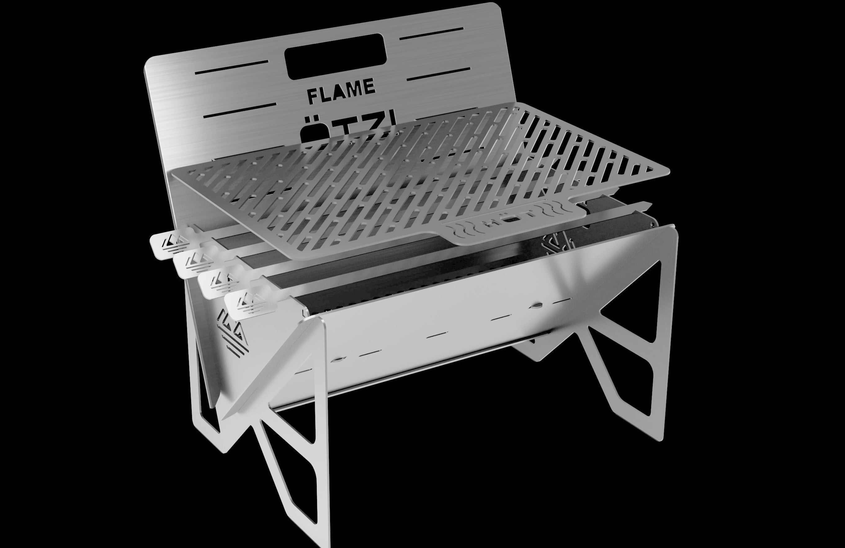 Otzi Flame 4-6 Person Flat Pack Grill – Otzi Adventure Gear