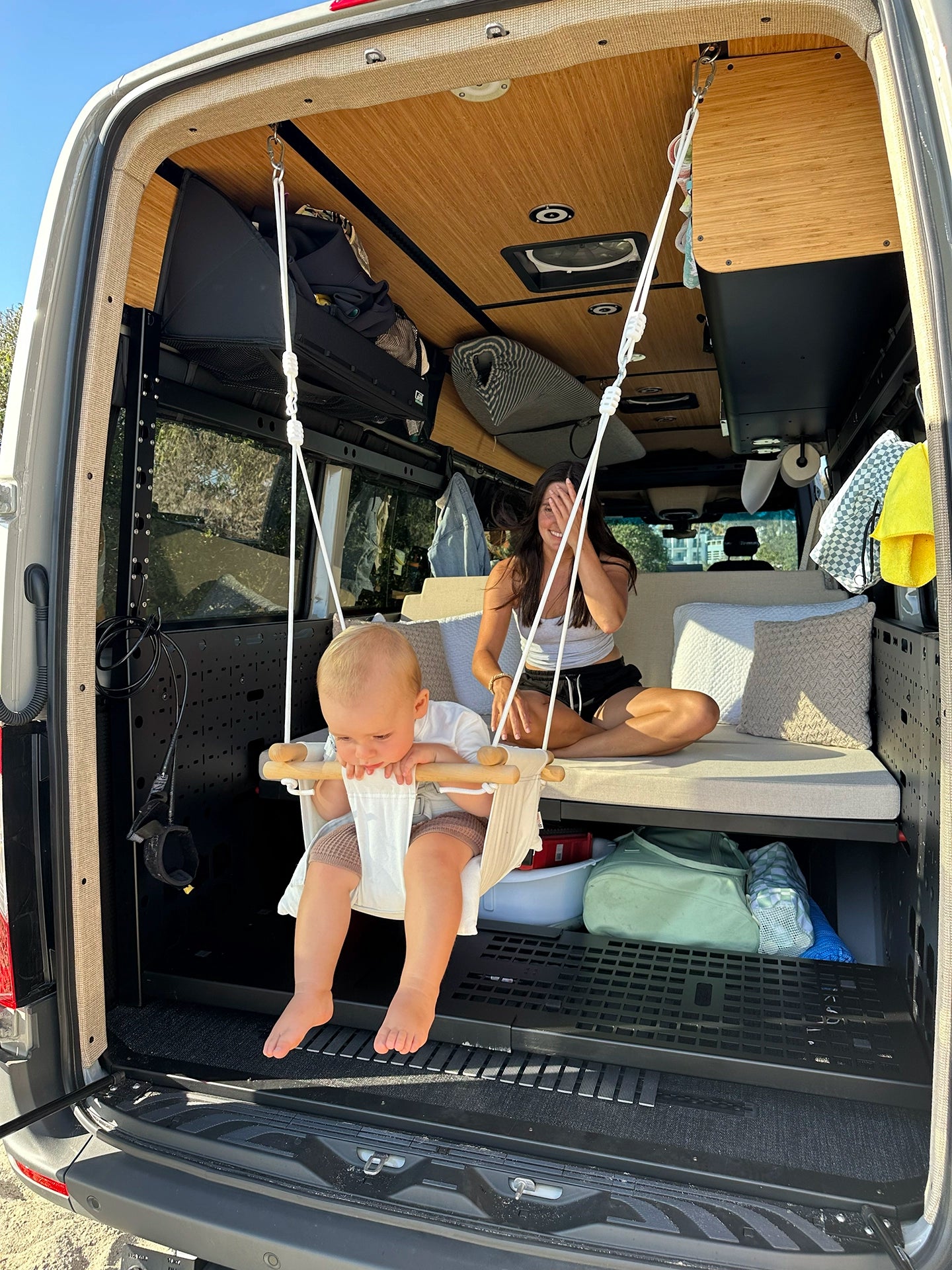 Adventure van build showing lift kit, skid plates, and all‑terrain tires for serious off‑road vanlife